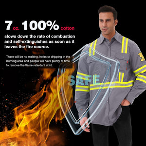 Custom Unisex <b>Welding</b> <b>Shirts</b> FR Flame Retardant Welder Workwear Lightweight Fire Resistant Quick Dry UV Printed Long Sleeve - Product Image 3