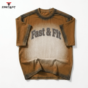 T-shirt en coton 100% tricoté, sur mesure, de haute qualité, style décontracté, designs modernes, motif uni, pour hommes - Product Image 6