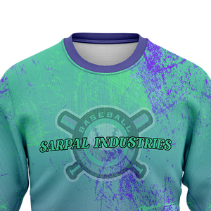 Sudadera de cuello redondo para hombre, verde azulado, estilo grunge con efecto salpicado, con logo personalizado, jersey para equipos, ropa de entrenamiento al por mayor, tops OEM con logo personalizado - Product Image 4
