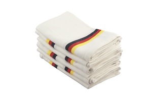 ผ้าเช็ดครัวทรงสี่เหลี่ยม ผลิตจากผ้าฝ้าย 100% เป็นมิตรกับสิ่งแวดล้อม ทอลายทาง ซักเครื่องได้ แห้งเร็ว ผลิตที่ทัมมิลนาฏูด - Product Image 2