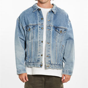 Veste en jean pour homme, imprimé intégral, 100% lavable, design basique, collection hiver, effet usé - Product Image 2