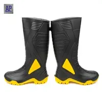AP <b>Boots</b> AP TERRA 3 <b>Black</b> Yellow-Heavy Duty Waterproof PVC Safety <b>Work</b> Rain <b>Boots</b> - Product Image 3