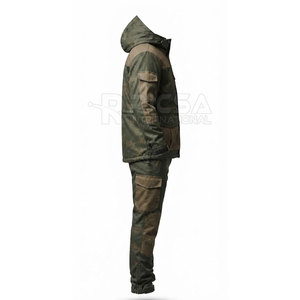 Ensemble veste et pantalon imperméables RICSA pour homme, respirant, pour la chasse en hiver, coupe-vent, protection contre les intempéries, pour la forêt - Product Image 5