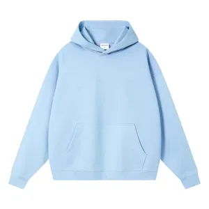 เสื้อฮู้ดดี้ลำลองแขนยาวทรงปกติ ผ้าฝ้ายแท้ 100% น้ำหนัก 350 กรัม ทรงหลวมไหล่ตก ผ้าฟลีซหนานุ่ม สำหรับฤดูหนาว ผู้ชาย แห้งเร็ว - Product Image 2