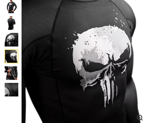 Camiseta de compresión de manga larga para hombre, precio al por mayor, personalizada, de alta calidad - Product Image 3