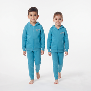 Conjunto Deportivo de Invierno para Niños, Sudadera con Capucha y Cremallera Completa de Algodón Grueso, Pantalones Deportivos a Juego, Sudadera con Capucha y Pantalones Deportivos Casuales Unisex Personalizados - Product Image 3