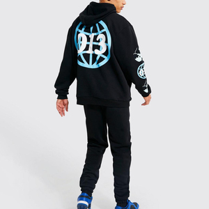 High Quality Custom Logo Men's Two-<b>Piece</b> Solid Color Tracksuit Tracksuit, 100% Cotton From Pakistan Winter Style Sets - Product Image 2