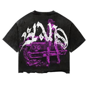 เสื้อยืดสกรีนลายทรงบ็อกซี่โอเวอร์ไซส์ผ้าฝ้าย 100% คุณภาพสูงสั่งทำพิเศษ ล้างสีแบบแอซิดวอช พิมพ์ลายโลโก้ด้วยเทคนิค DTF แขนสั้น - Product Image 3