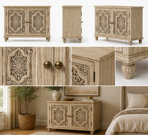 Indian Manufactured Luxury Storage <b>Sideboard</b> Cabinet with Multiple Drawers and Doors for Home Available At Best Market Price - Product Image 5