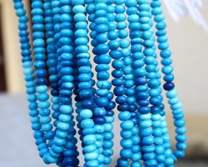 Natural Shaded Blue Candy <b>Opal</b> Rondelle Beads 7 to 8mm Blue <b>Opal</b> Gemstone Beads For Jewelry Making DIY Bracelet <b>Necklace</b> Craft - Product Image 2