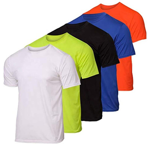 Camiseta Deportiva de Cuello Redondo para Hombre, Transpirable, de Secado Rápido, Manga Corta, Lisa, al por Mayor, OEM ODM - Product Image 4