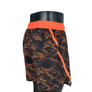 Shorts MMA pour homme, noir et orange à pois, impression par sublimation, séchage rapide, coupe classique, vêtements d'arts martiaux mixtes, taille adulte - Product Image 6