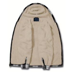 Chaqueta Casual con Capucha de Franela para Hombre, Corte Ajustado, Algodón y Poliéster, 360g, Otoño Invierno, con Botones, Ecológica y Transpirable - Product Image 3