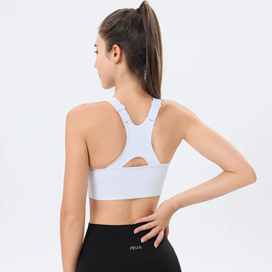 New Trends 2024 Solid Pattern Breathable Long Sleeve Sports <b>Bra</b> Gym Shorts Flare Pants 3-Piece Yoga Training Wear Set - Product Image 5