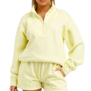 Chaqueta con cremallera completa y pantalones deportivos ligeros, transpirables, reversibles, negros, lisos, informales, para fitness, uso diario de mujer, con puños, para otoño - Product Image 5