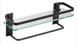 Étagère de douche murale en verre noir moderne OEM/ODM, étagère de salle de bain en verre, porte-shampooing en verre Vietnam - Product Image 2