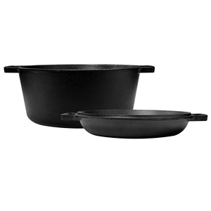 Olla de Hierro Fundido Profesional con Revestimiento de Esmalte Liso, Construcción Resistente al Calor, Tapa Hermética - Product Image 3