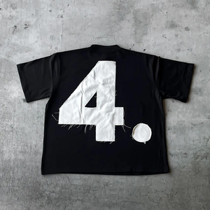 Nouveau design 2026 – T-shirt streetwear personnalisé effet vieilli, coupe oversize, 100 % coton, pour homme et femme, avec petit motif sur toute la surface - Product Image 6