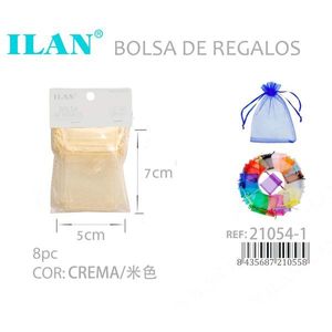 Sacchetti regalo ILAN 8 pezzi color crema 5x7 cm per regali - Product Image 3