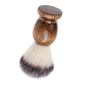 Pinceau à raser professionnel pour homme Barber Pro, manche en bois, poils de blaireau, brosse à barbe pour doigts, toilettage, poils de blaireau Silvertip CE - Product Image 4
