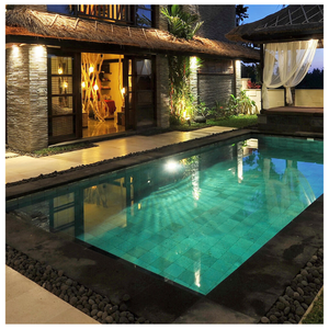 100% cao cấp tự nhiên đá Mosaic 10x10cm Khả năng chịu nước đen dung nham đá cho bên ngoài bức tường hoặc hồ bơi Châu Á Phong cách thiết kế - Product Image 6