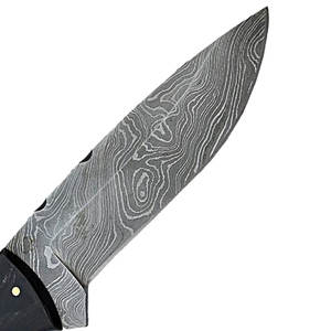 Couteau de chasse en acier Damas de haute qualité, fait main, à lame pleine, pour le camping en plein air, le bushcraft et la survie, avec étui en cuir, OEM - Product Image 5