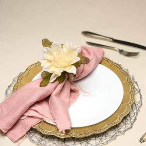 Assiette de présentation dorée haut de gamme – Vaisselle élégante pour mariages, événements et décoration de restaurants - Product Image 4