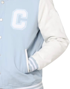 Genuine Leather Sleeves <b>Wool</b> Varsity University Jacket Baseball Basketball Varsity Jacket For Men's Wholesales - Product Image 4