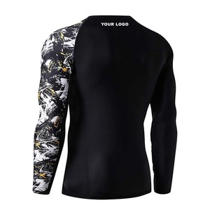 Men's MMA BJJ Rash Guard <b>Long</b> <b>Sleeve</b> Anti-UV Breathable Quick Dry Eco-Friendly <b>Compression</b> <b>Shirt</b> for Fitness - Product Image 4