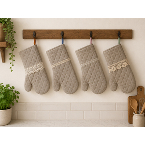 Gant de four matelassé en coton personnalisé |   Gant de cuisine résistant à la chaleur, pour la cuisson et le barbecue - Product Image 5