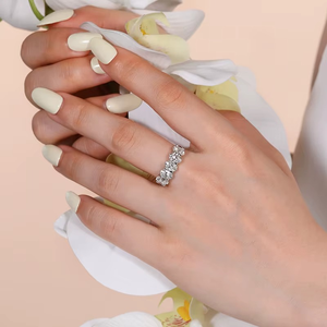 Anillo de Oro Sólido de 18K, 14K, 9K con 30 Puntos de Diamantes Cultivados en Laboratorio CVD VVS, Joyería de Lujo - Product Image 3