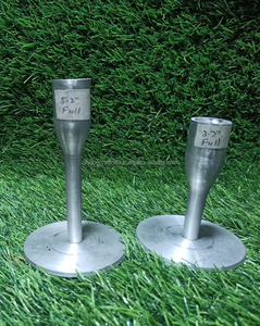 Stylish Candle Holder for Home Decorative Tabletop Decor <b>Silver</b> Color Modern Design Metal Candle Holder - Product Image 1