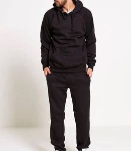 Conjunto Deportivo 2 en 1 para Hombre, con Capucha, Color Negro, Manga Larga, Pantalones Deportivos Casuales de Algodón, Corte Regular, con Bolsillos Laterales, para Invierno - Product Image 2