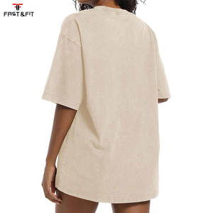 T-shirts surdimensionnés personnalisés 100 % coton pour femmes, motif plumes d'été, 210 g/m², design tricoté uni décontracté, impression par transfert thermique/sérigraphie - Product Image 6