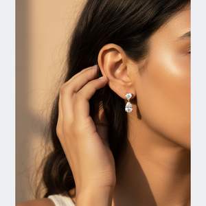 ต่างหูทรงหยดน้ำ/ทรงเส้นตรง แบบวินเทจ น้ำหนักรวม 2.25 กะรัต รูปทรงหัวใจ/ทรงลูกแพร์ ประดับเพชรเลี้ยงในห้องปฏิบัติการ ได้รับการรับรองจาก IGI ชุบทอง เหมาะสำหรับโอกาสครบรอบหรือหมั้นหมาย - Product Image 6