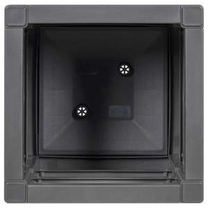 กล่องดอกไม้พลาสติกสีเทาเข้ม ขนาด 14.17 x 14.17 x 13.78 นิ้ว สำหรับกระถางดอกไม้และกระถางต้นไม้ - Product Image 5