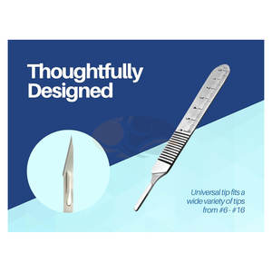 Cuchilla Profesional para Dermaplaning con Mango B.P. # Regla Quirúrgica de 3 Pulgadas con 10 Cuchillas Estériles para Cirugía - Product Image 4