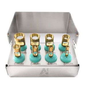 A-1 VERITAS Manual Ergonomic Dental Implant Trephine Drill Set 8 Pieces Stainless Steel Reusable Bone Graft Surgery Instruments - Product Image 4