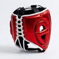 Ensemble de boxe MMA No Boxing No Life personnalisable rouge et blanc en cuir de vachette 100% véritable, écologique, durable, avec gants de protection et protège-tête