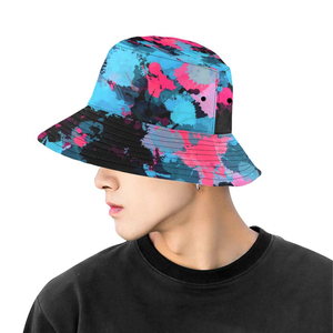 Unisex Bucket Hat Digital Printed Abstract Pattern Polyester Canvas Casual Spring Summer Adult Wear - Product Image 4