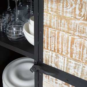 Buffet Vandana Prime Arista en bois recyclé et métal avec façades blanchies à la chaux - Buffet - Product Image 4