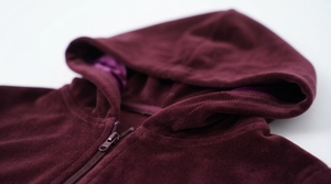 Ensemble de survêtement décontracté deux pièces pour femme, sweat à capuche zippé en velours et pantalon - Product Image 5