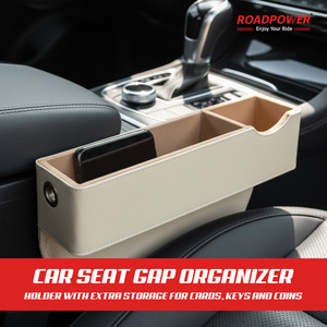 ROADPOWER (RP-Side-14) Leather Car Seat Organizer 2 Pack, Side Storage Box For Phone & Essentials Clutter Free Universal Fit - Product Image 5