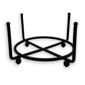 Soporte Redondo de Metal Negro Premium Estilo Art Deco para Posavasos, Organizador Minimalista de Hierro para Mesa, Estante Moderno para Cocina y Comedor - Product Image 1