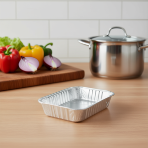 Contenedor Desechable de Papel Aluminio 18.7 X 13.4 X 3.3 cm, Bandeja de Aluminio para Almacenamiento y Transporte - Product Image 2