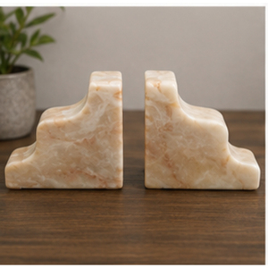 Carved Stone Bookends Irregular Shape Art Sculpture Home Decoration Relievo Technique - Product Image 5