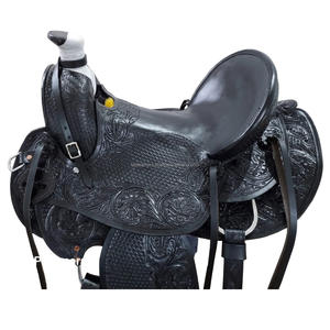 Selle de cheval sculptée à la main de luxe Western Roping Ranch Selle de course de plaisir Selle d'équitation Produits de course de chevaux anglais de l'Inde - Product Image 4