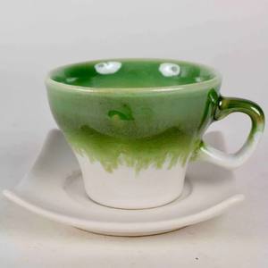 Service à thé en céramique fait main avec théière, tasses, sucrier et crémier, en grès émaillé vert, pour les amateurs de thé et les amateurs d'élégance - Product Image 4