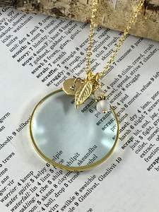 Lupa de Bolsillo de Latón con Cadena, Lente de Alta Claridad, Lupa Portátil para Lectura, Joyería, Monedas, Sellos, Manualidades - Product Image 2