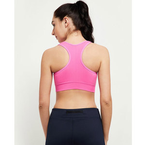 Ensemble de yoga 2 pièces pour femme : Crop top rose et leggings noirs taille haute sans couture, respirant, en Spandex et Polyester, tenue d'entraînement 2026 - Product Image 5